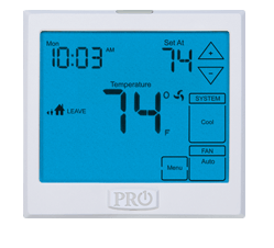 PRO T-STAT TOUCHSCREEN 5/1/1
OR 7DAY OR NO PROGRAM 3H/2C